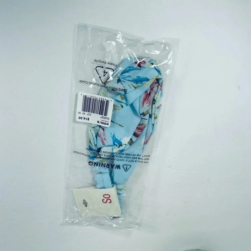 So Cloth Headbands Blue Floral Pattern